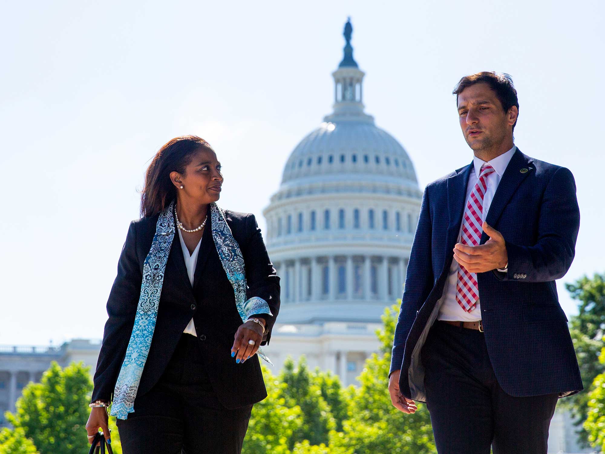 Students walking on Capitol Hill