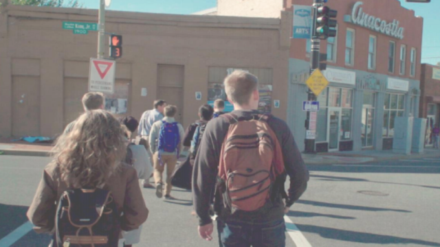 Image of students walking in Anacostia