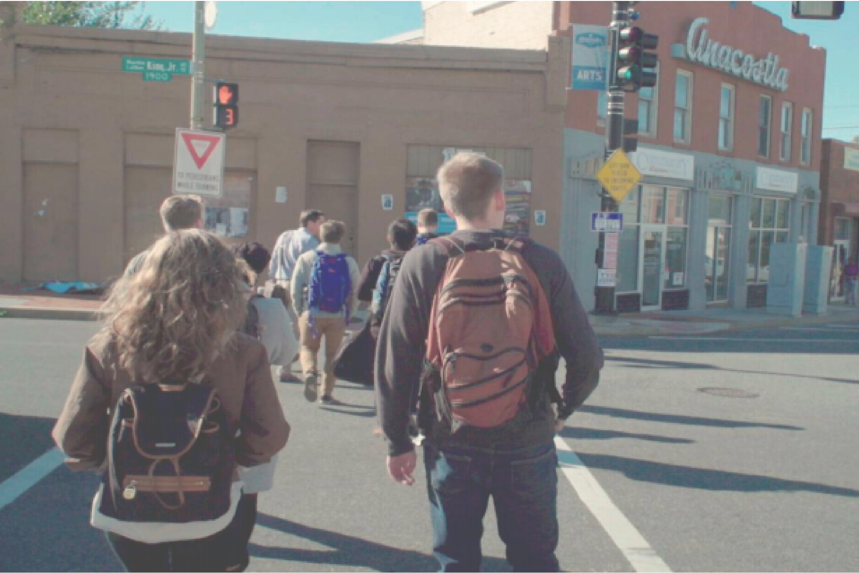 Image of students walking in Anacostia