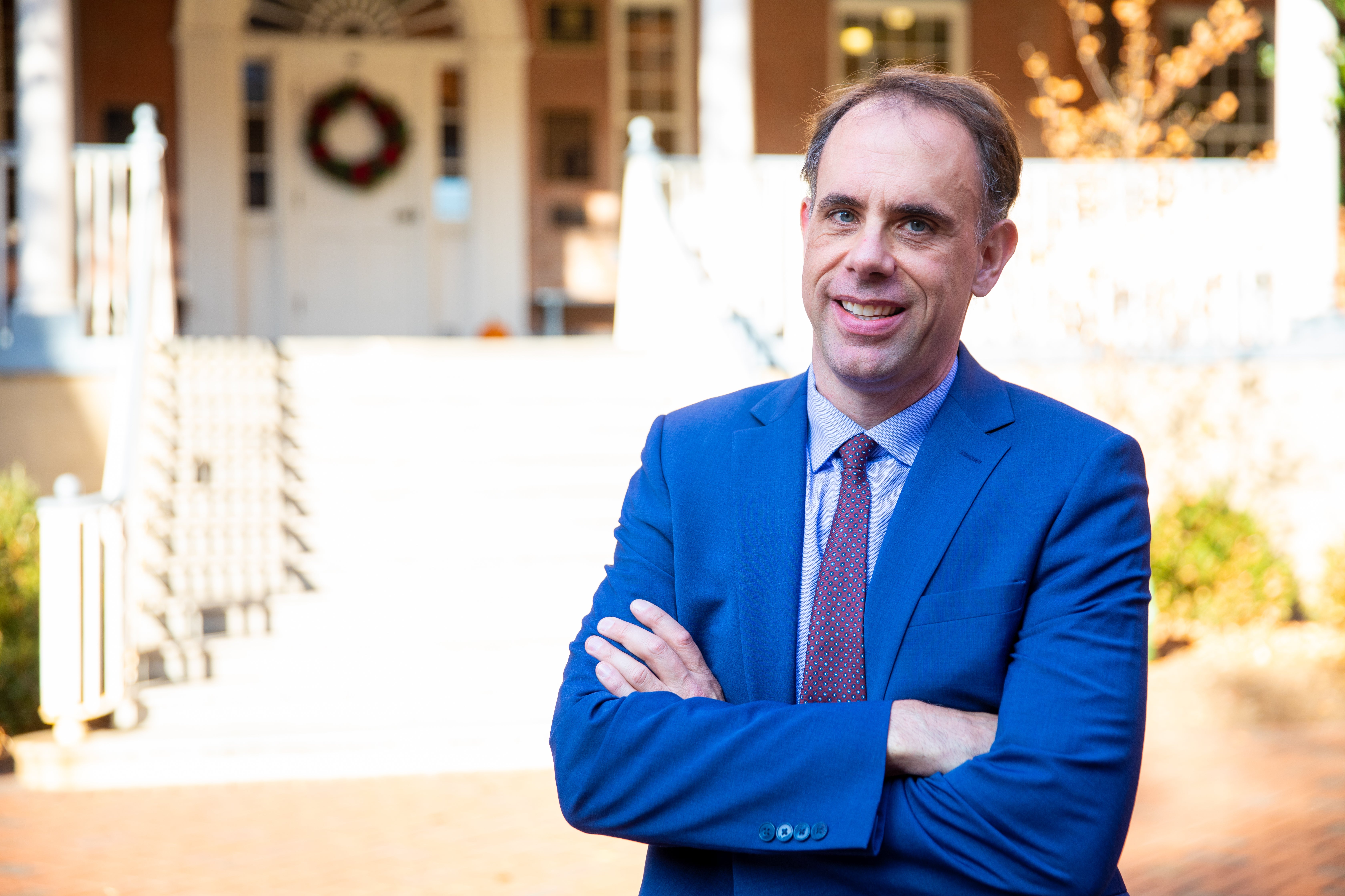 Michael Bailey standing in Dahlgren Quad