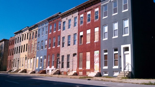 rundown row houses in DC