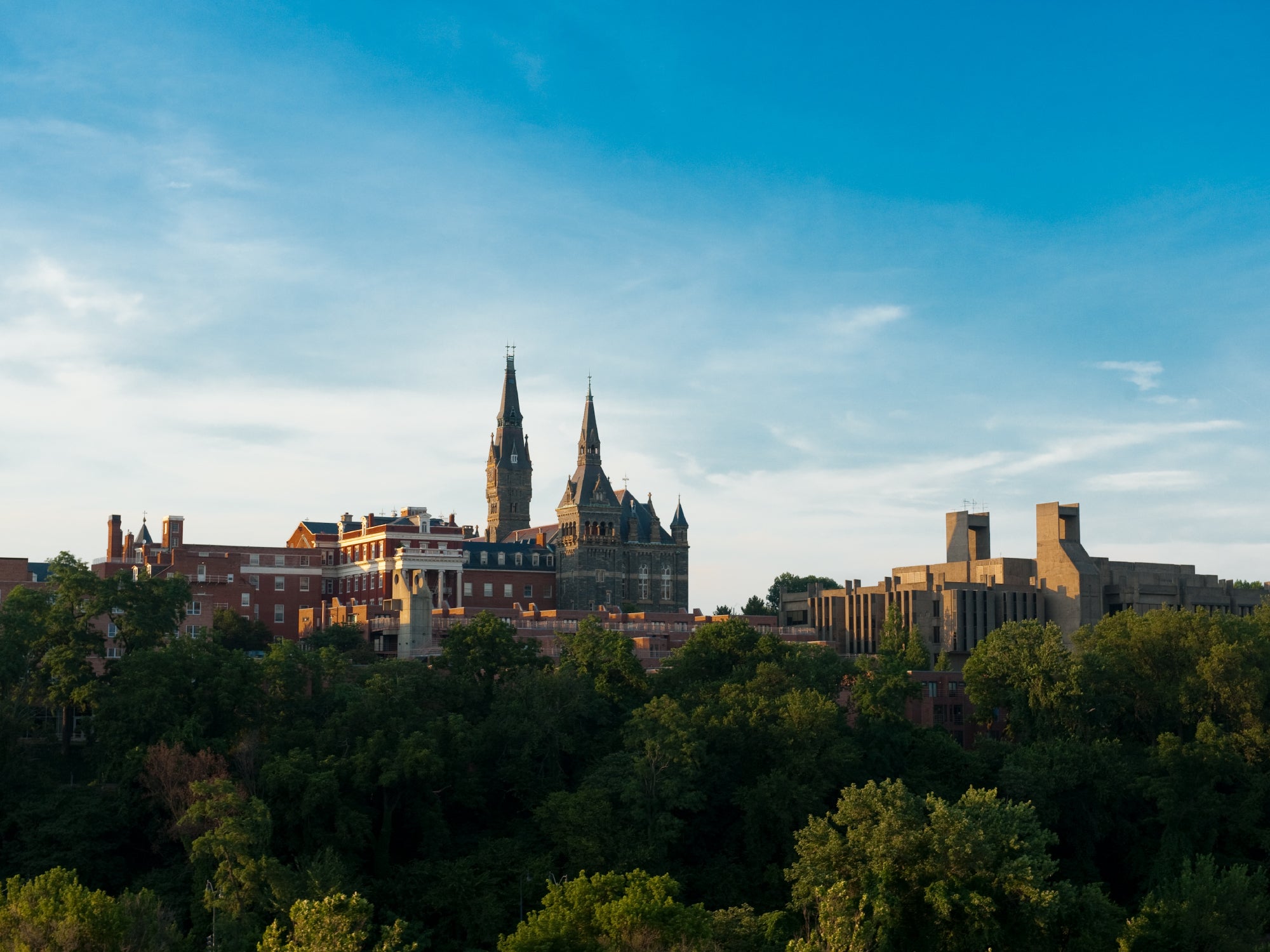 Aerial shot of Georgetown campus