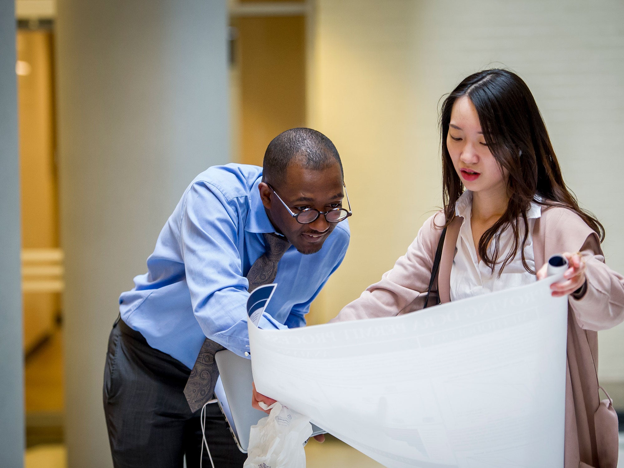 Data Science Students Reviewing Presentation