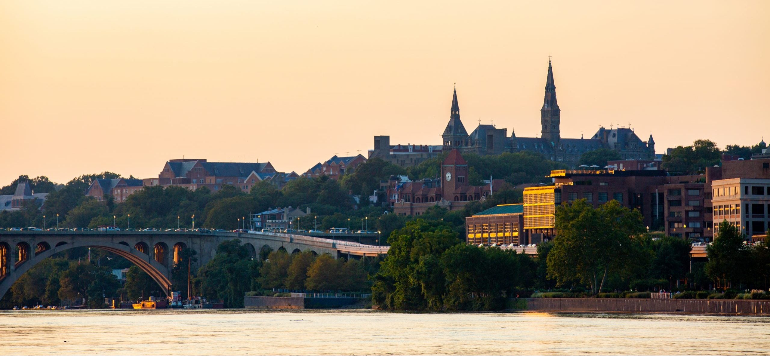 Georgetown University at sunset