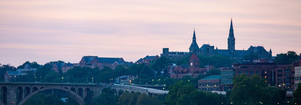 skyline view of Georgetown University