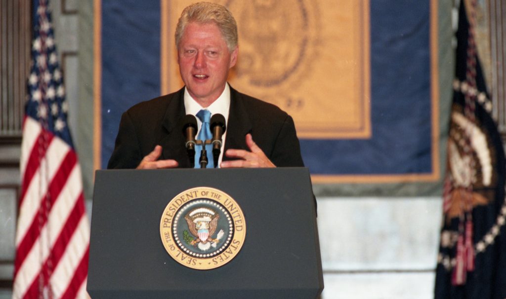 Bill Clinton speaking at Georgetown
