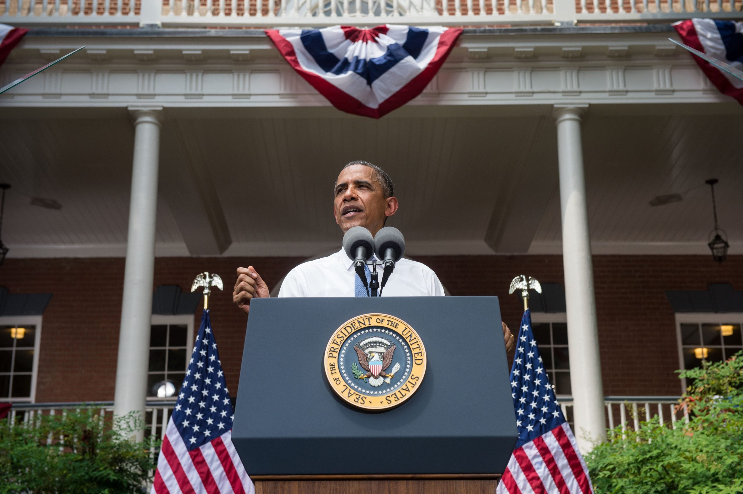 Barack Obama speaking at Georgetown