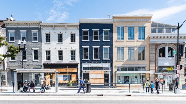 Business district in Washington, DC