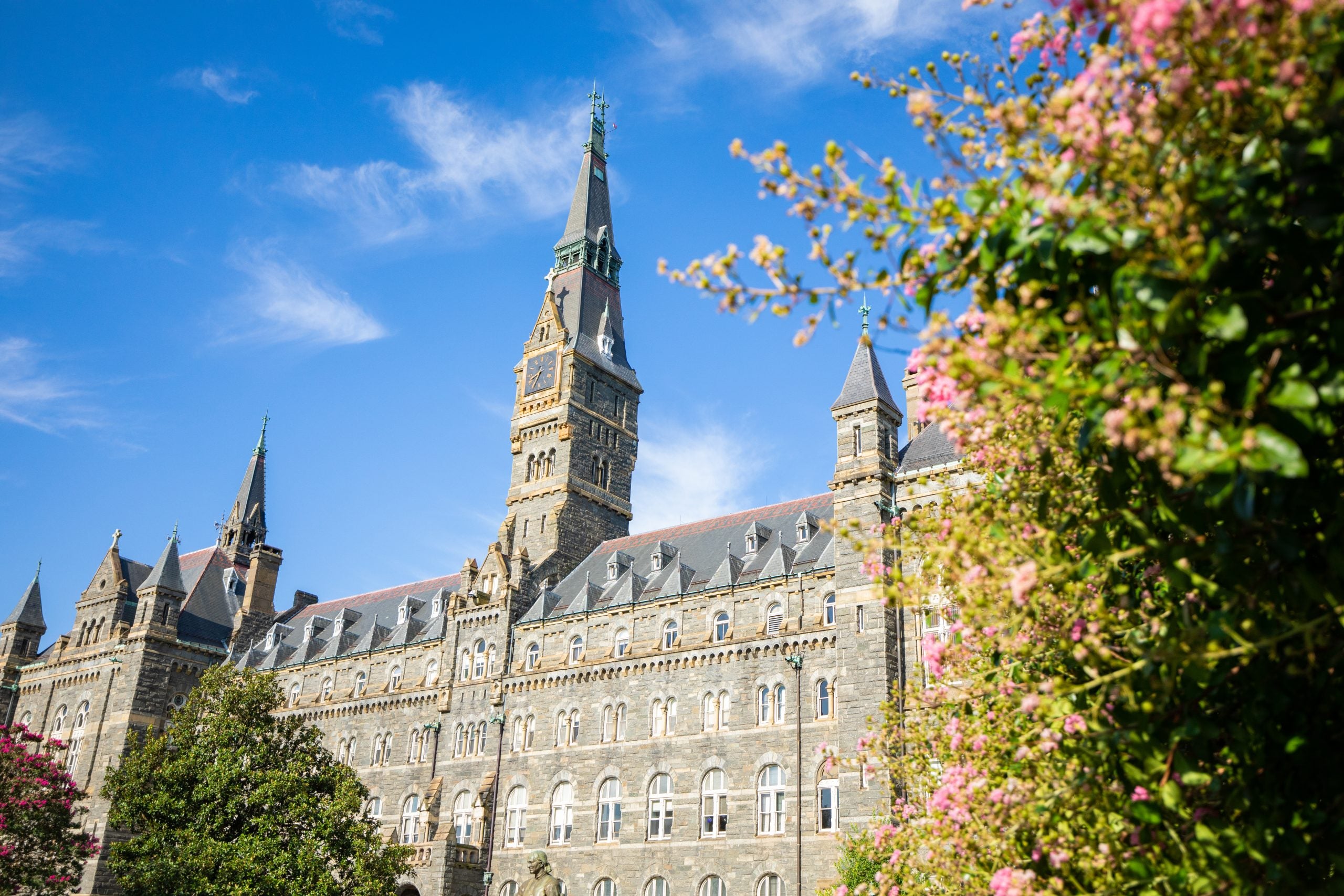 Healy Hall in spring