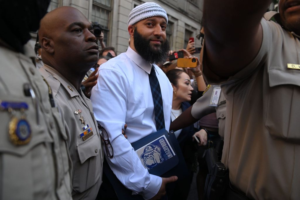 Adnan Syed leaves the courthouse after being released from prison Monday, Sept. 19, 2022, in Baltimore. (Lloyd Fox/The Baltimore Sun/Tribune News Service via Getty Images)