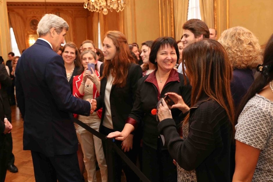 Emma Kaboli and John Kerry