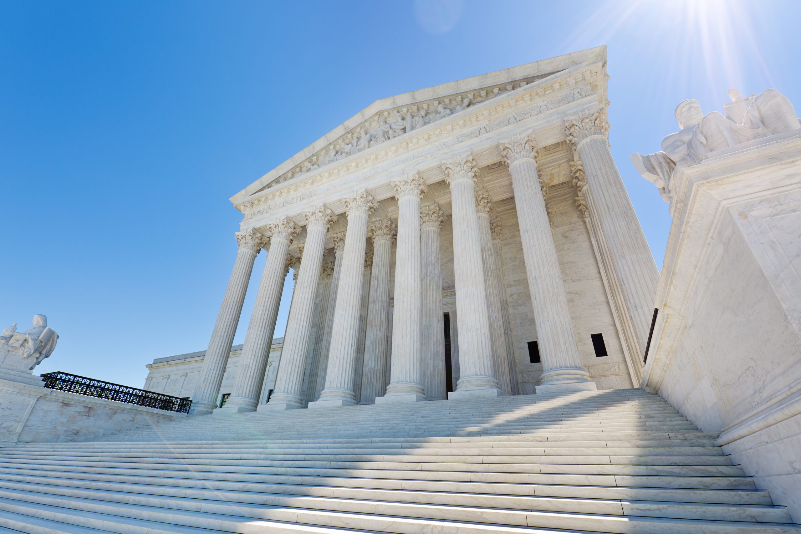 The United States Supreme Court building in Washington DC, USA.