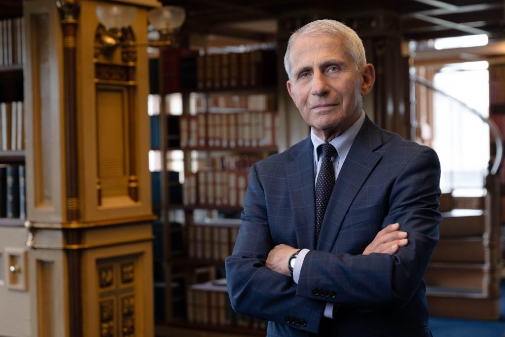 Dr. Fauci in Riggs Library