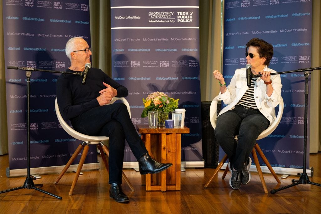 Kara Swisher and Frank McCourt