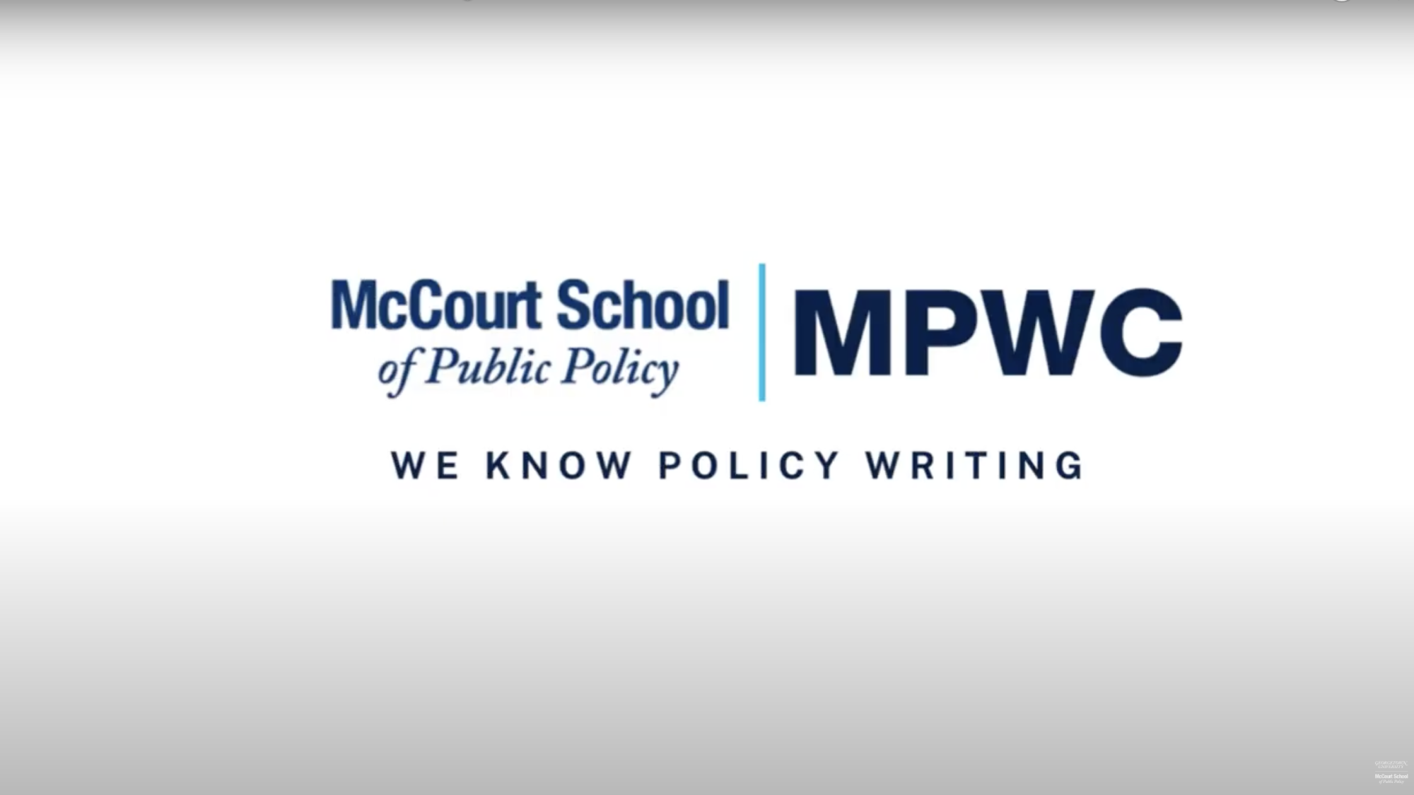 McCourt Policy Writing Center