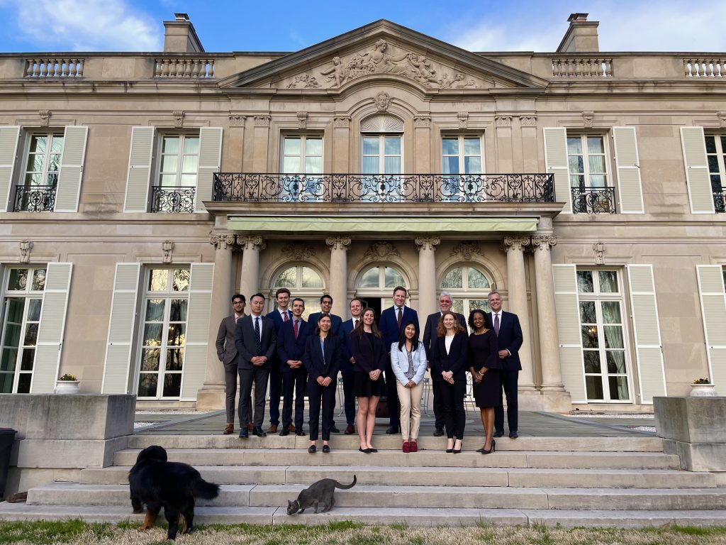 The Art of Diplomacy students joined Ambassador Jean-Arthur Régibeau of Belgium for dinner at his residence.