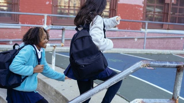 Kids walking to school