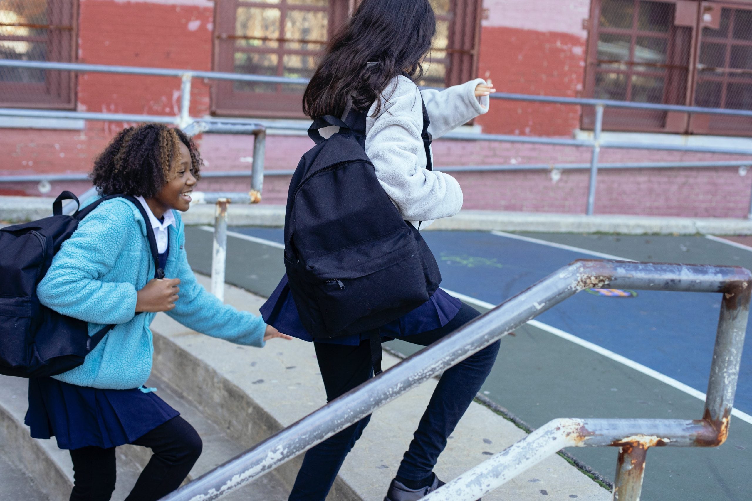 Kids walking to school