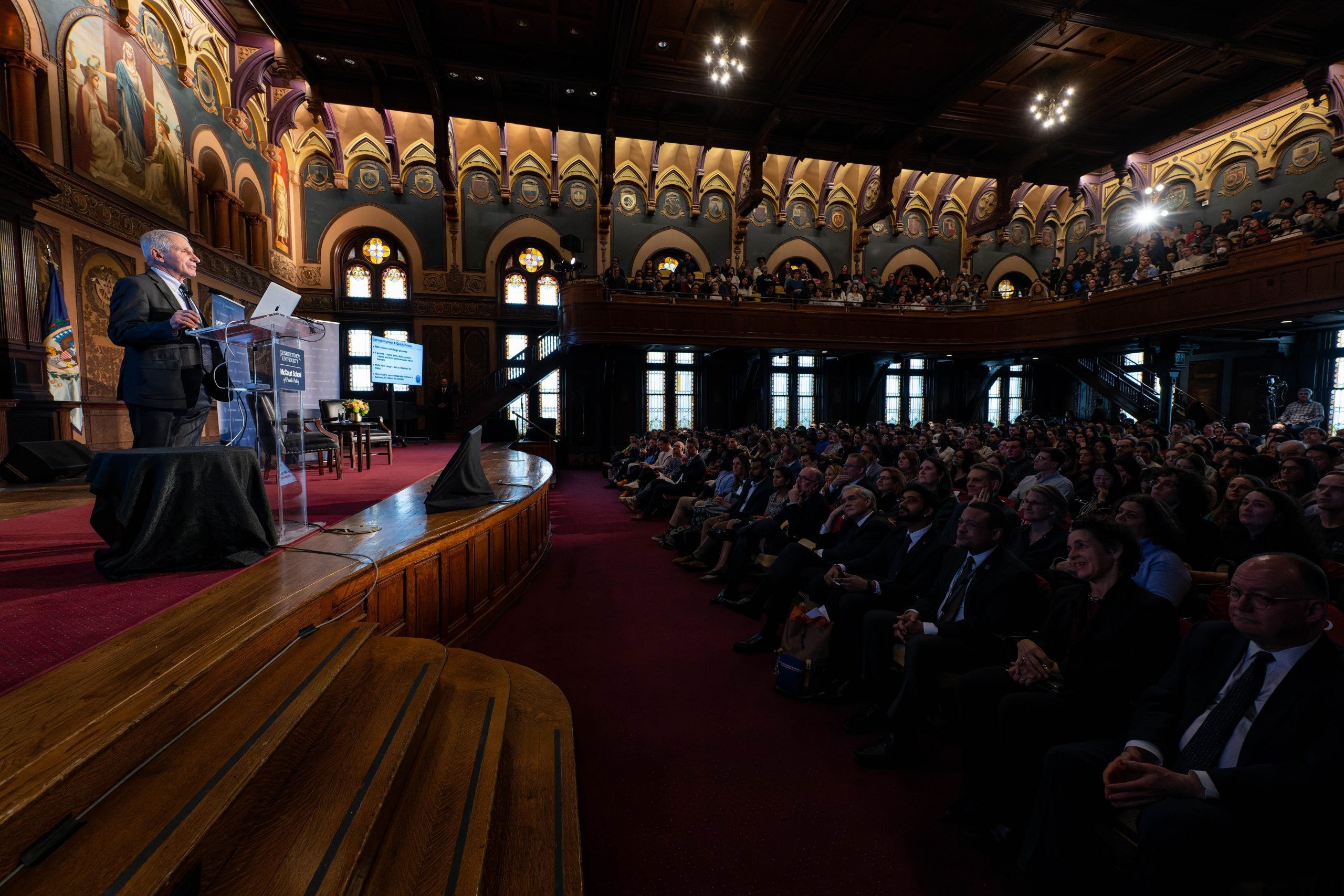 Fauci delivers Whittington Lecture in historic Gaston Hall