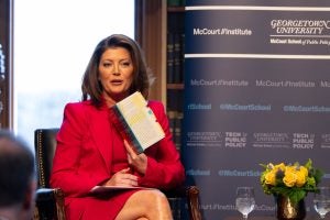 Norah O’Donnell (C‘95, G’03) holds Our Biggest Fight