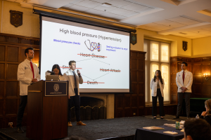 School of Medicine Team presents on hypertension in front of policy challenge judges