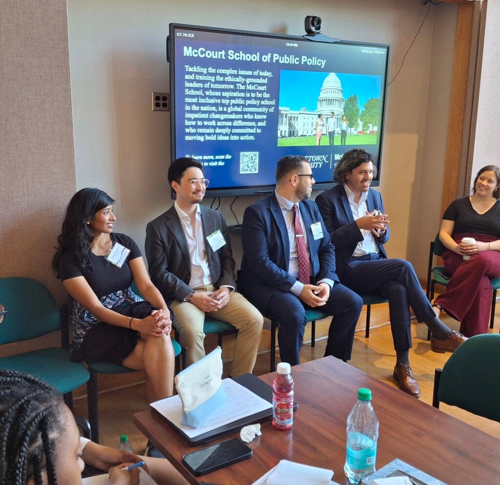 McCourt School and SFS alumni shared valuable insights from their professional experiences with Public Service Weekend participants.