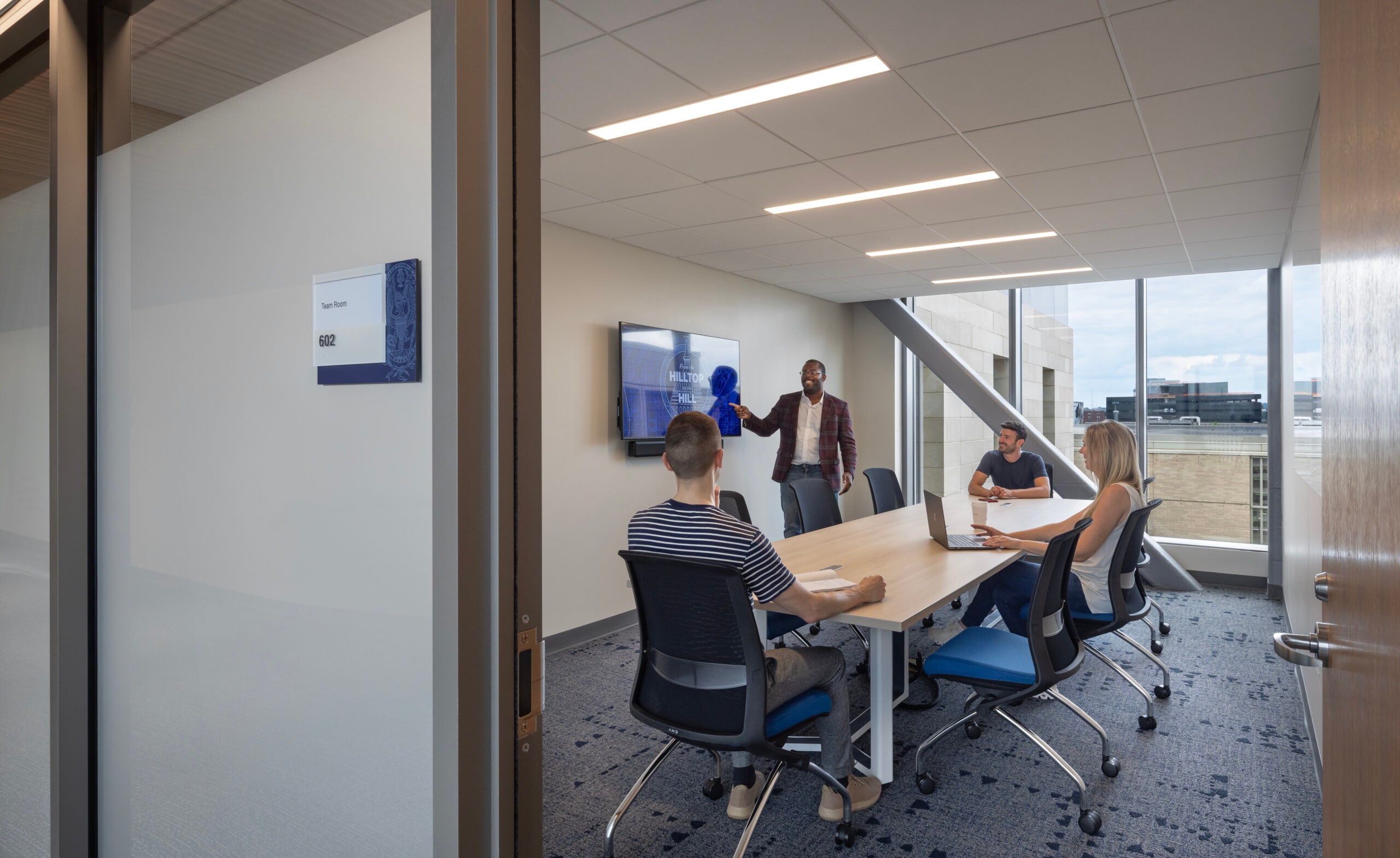 Group of students in study room on Capitol Campus