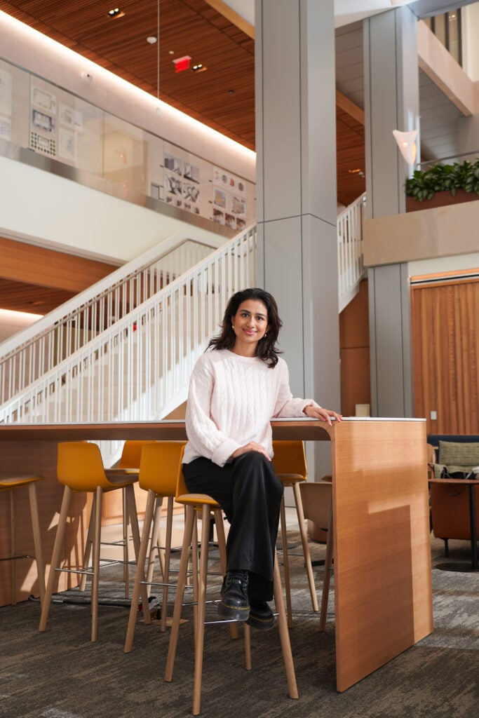 Srushti Patil in the McCourt Commons 