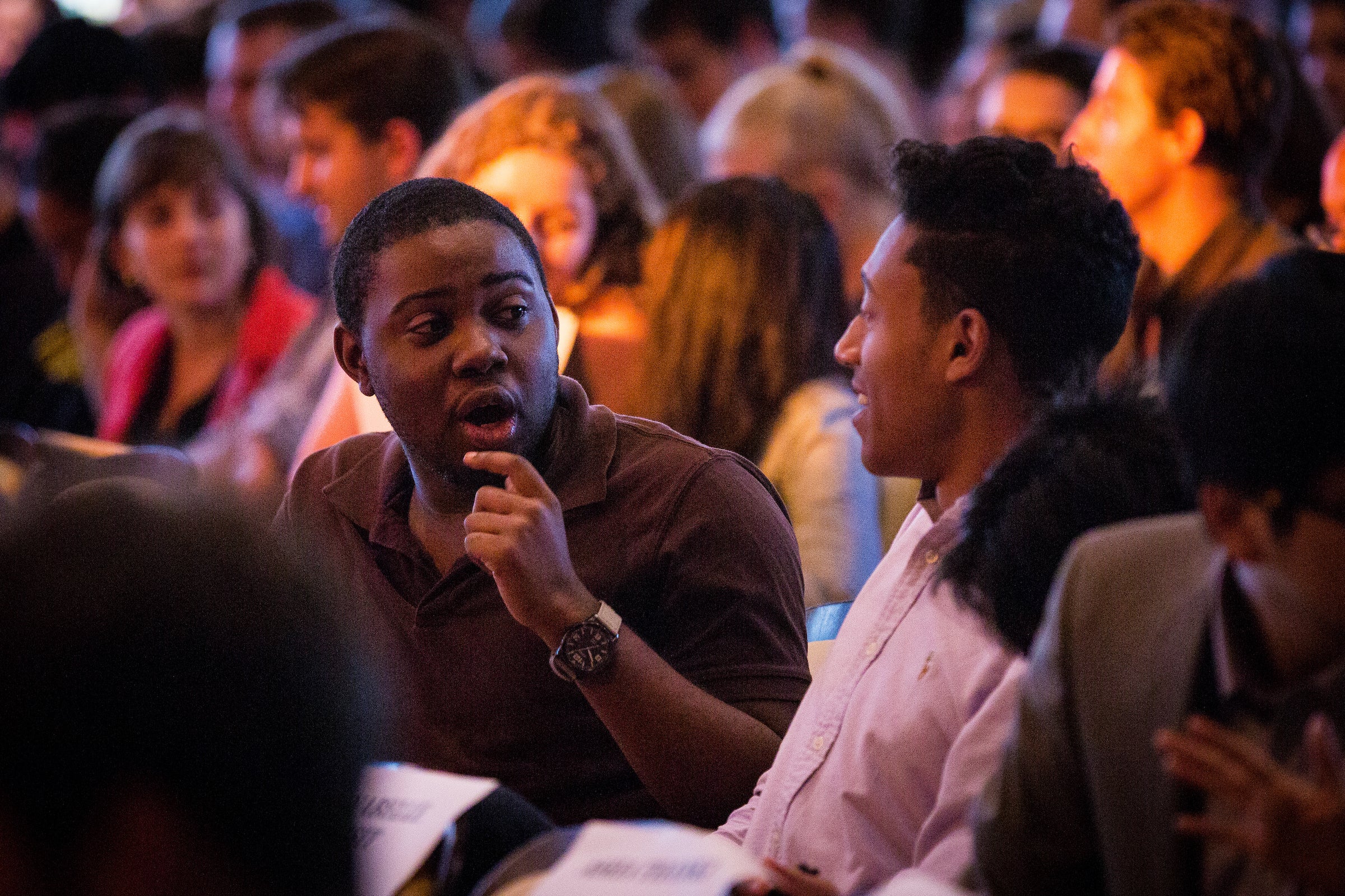 Students in the audience of a Susan Rice lecture