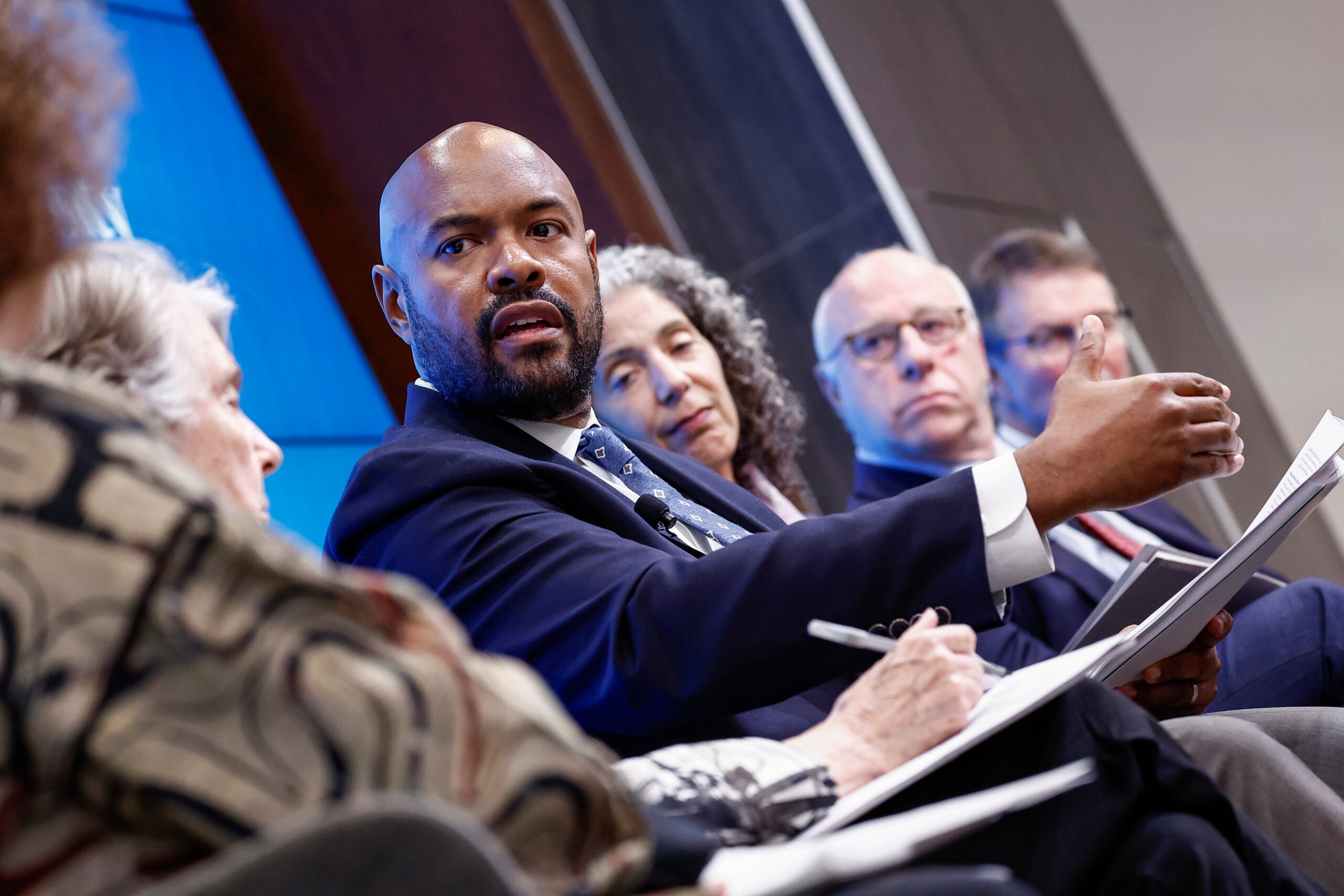 Bradley Hardy speaks at Brookings event