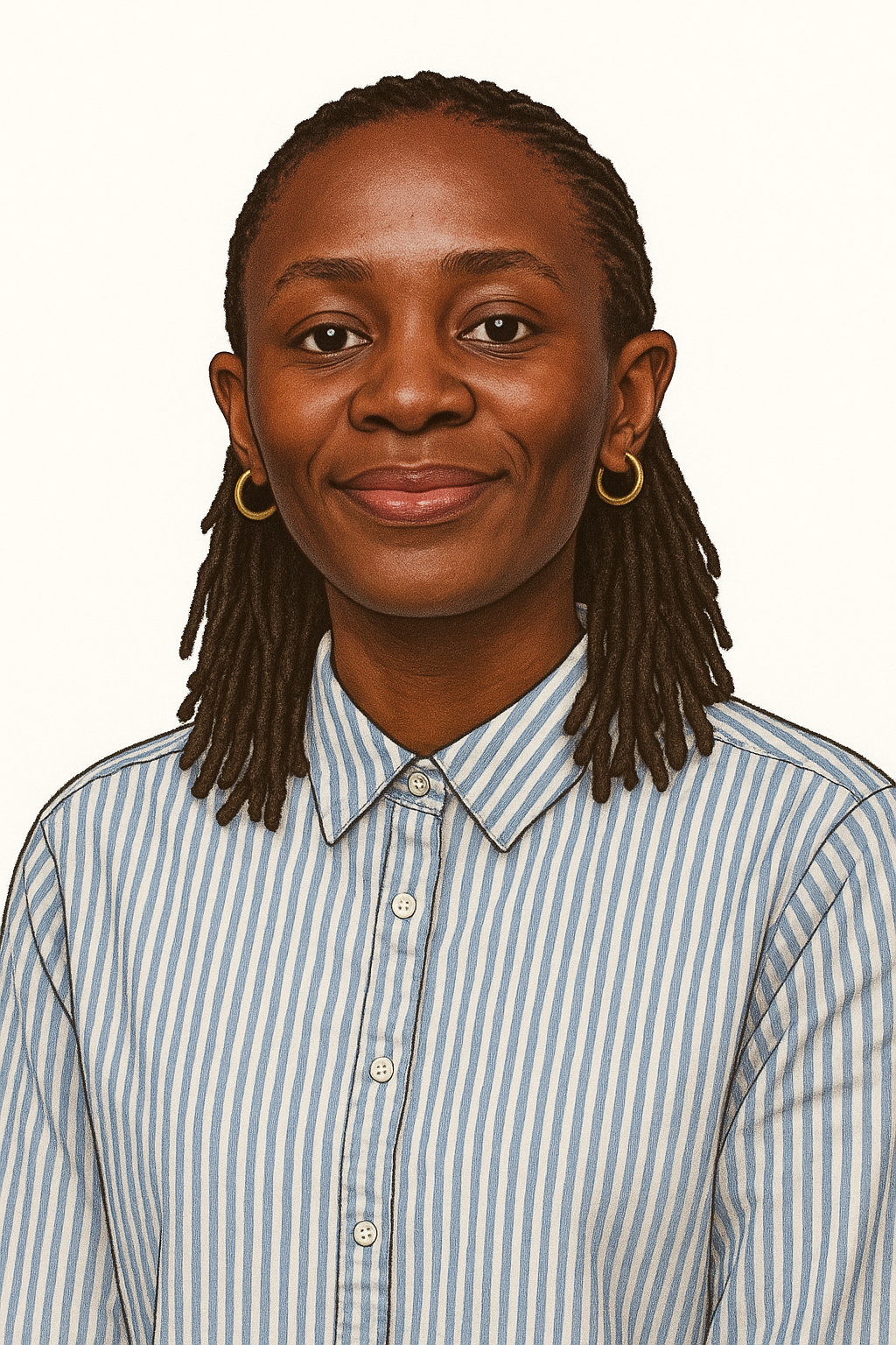 Stylized illustration of Amy Omondi
