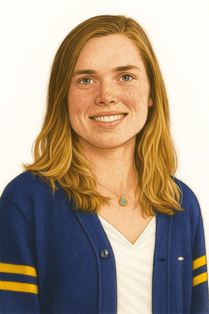 Stylized illustration of Dana Moffat