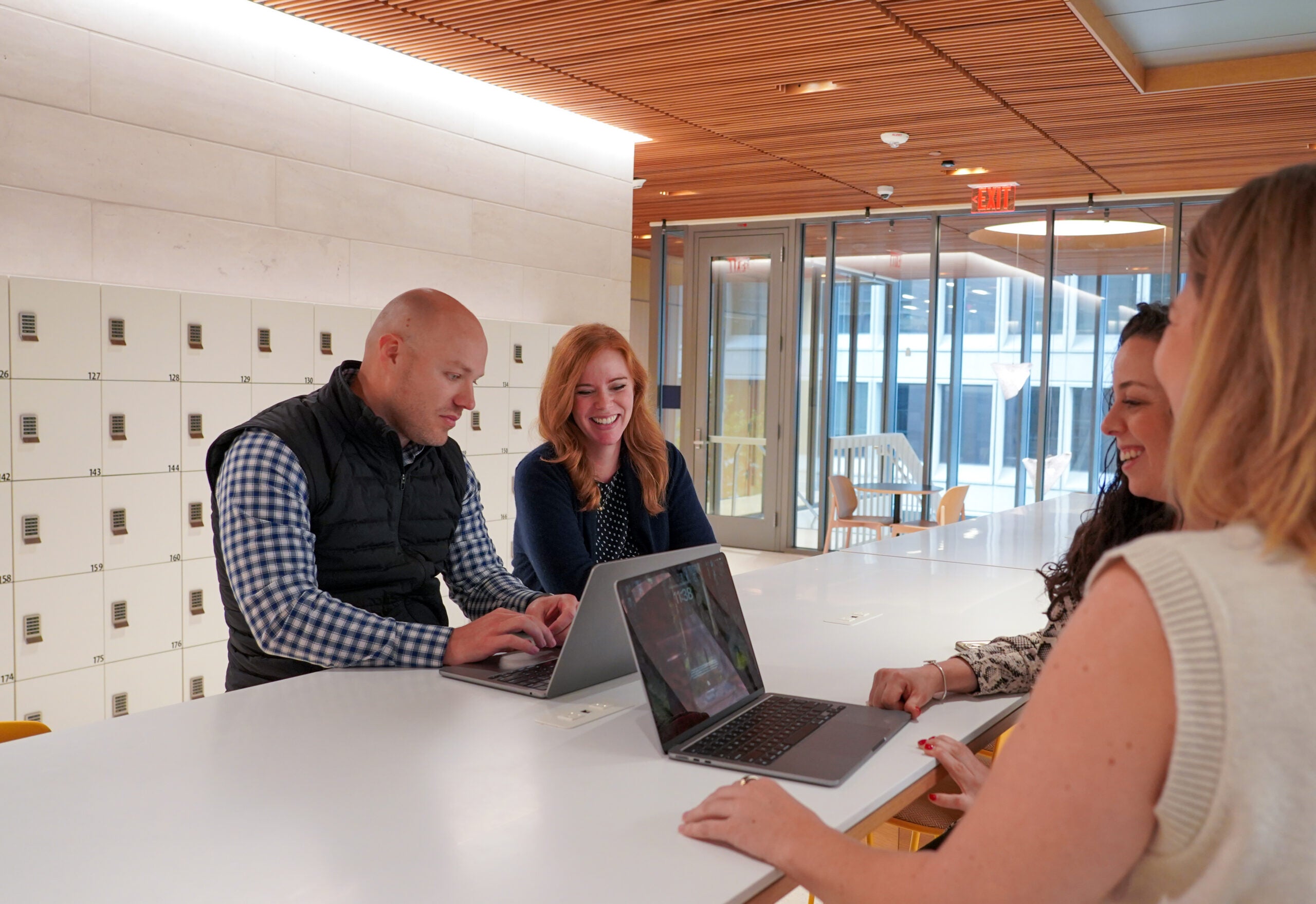 A group of EMPL students collaborate