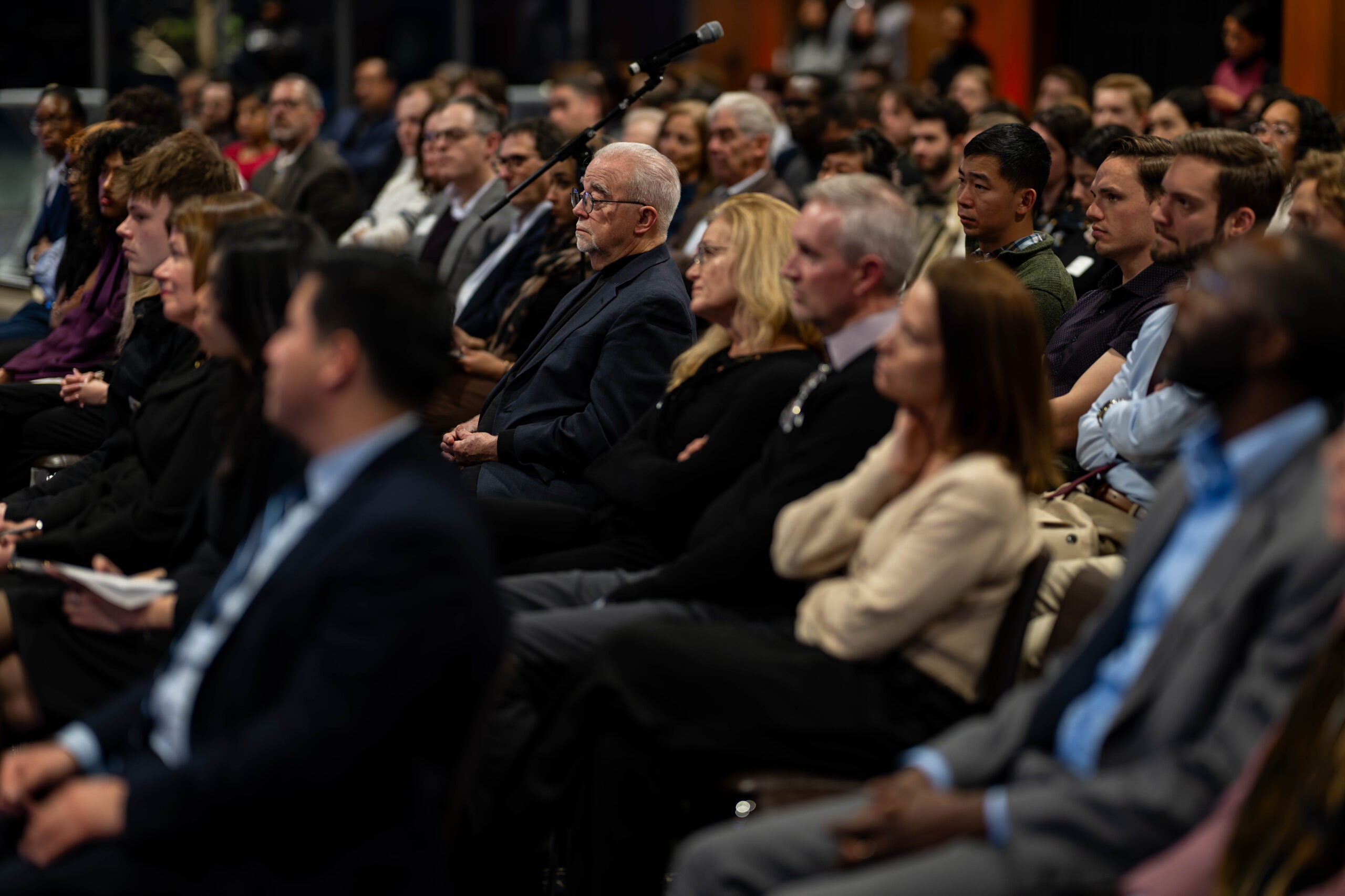 Audience at Whittington Scholar watching Senator Coons lecture