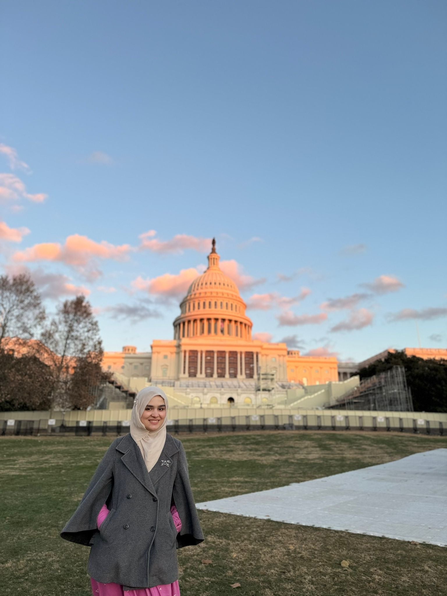 Bashir in front of the U.S. Capitol