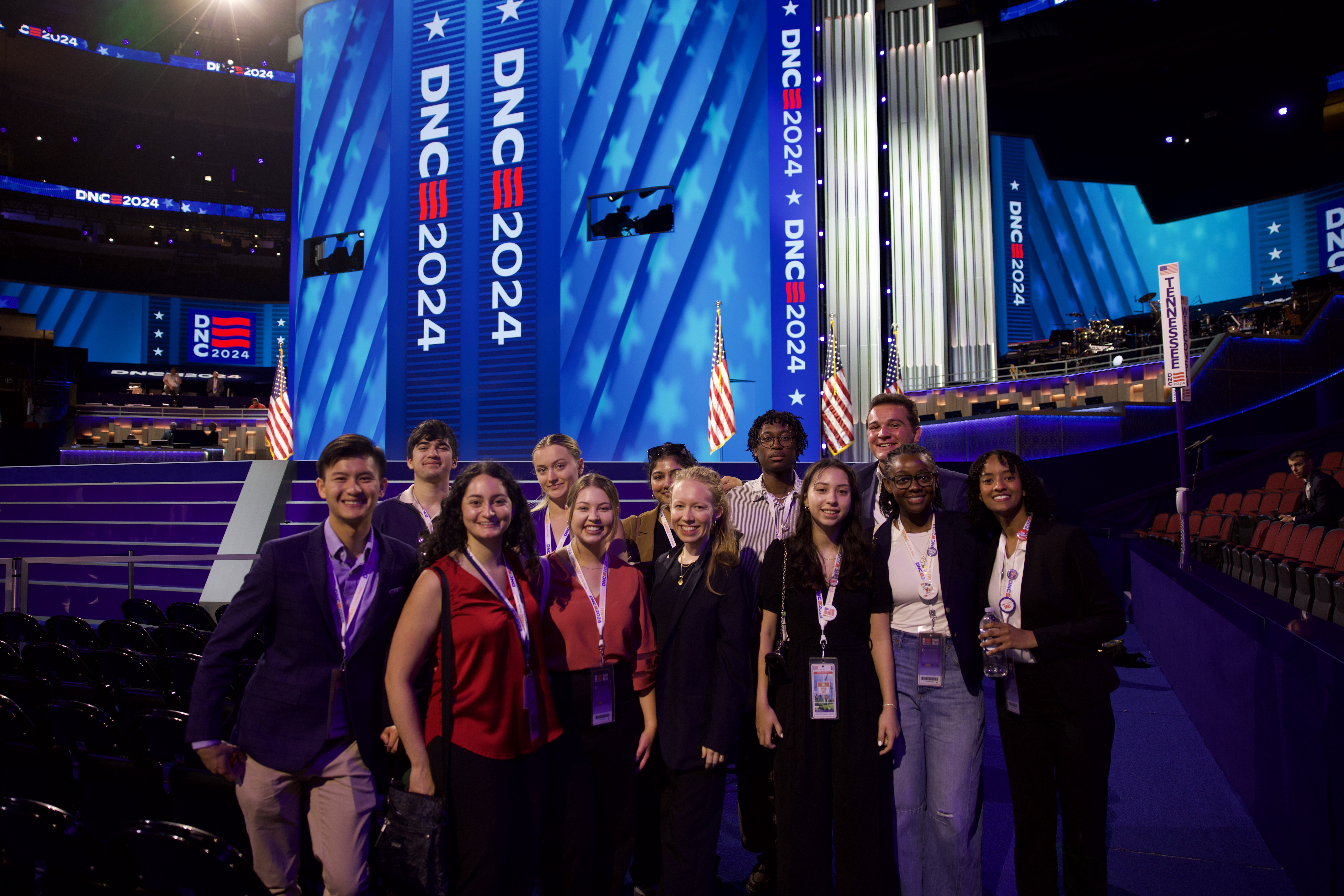 Large group of people at DNC event