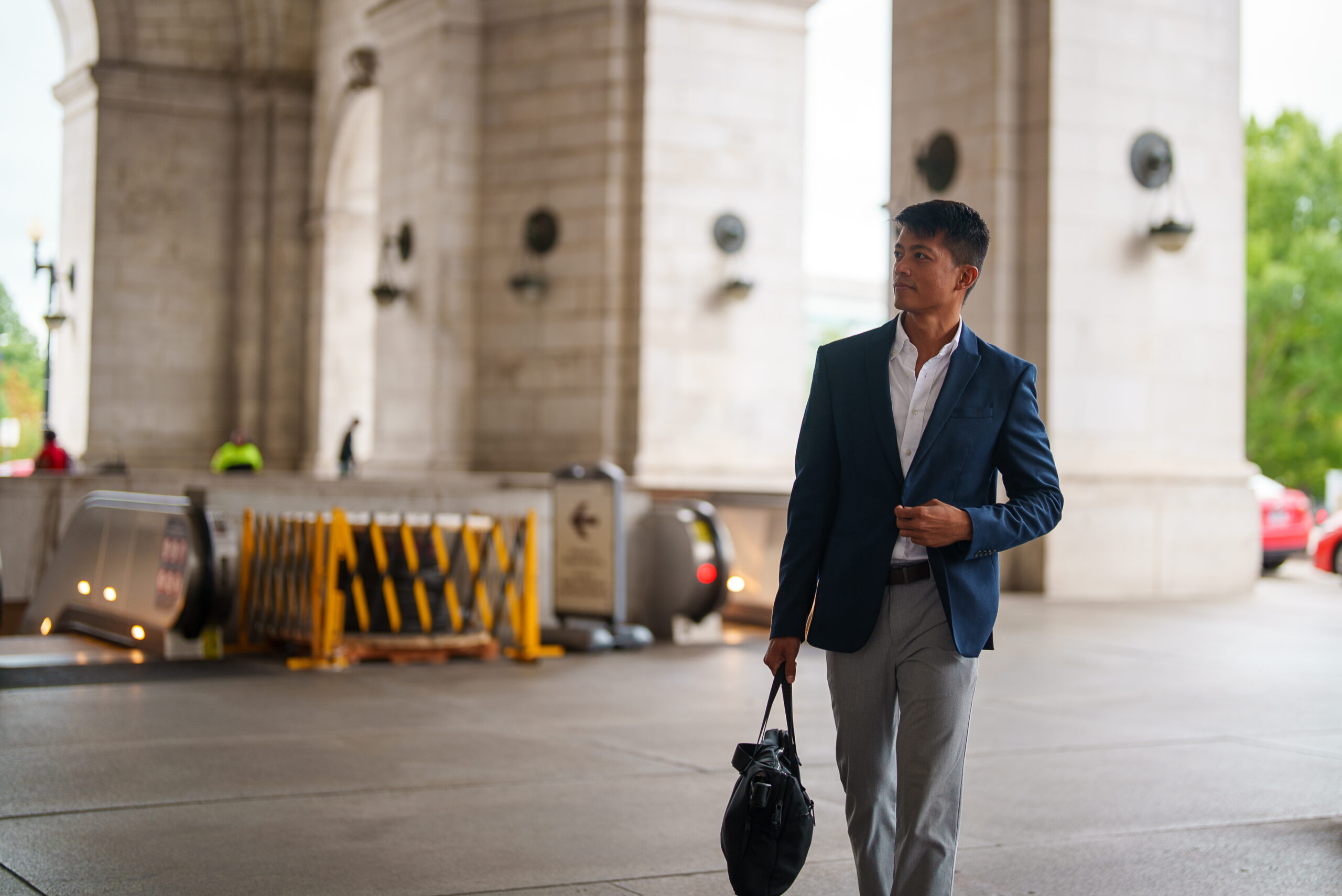 Younger man wearing suit 
