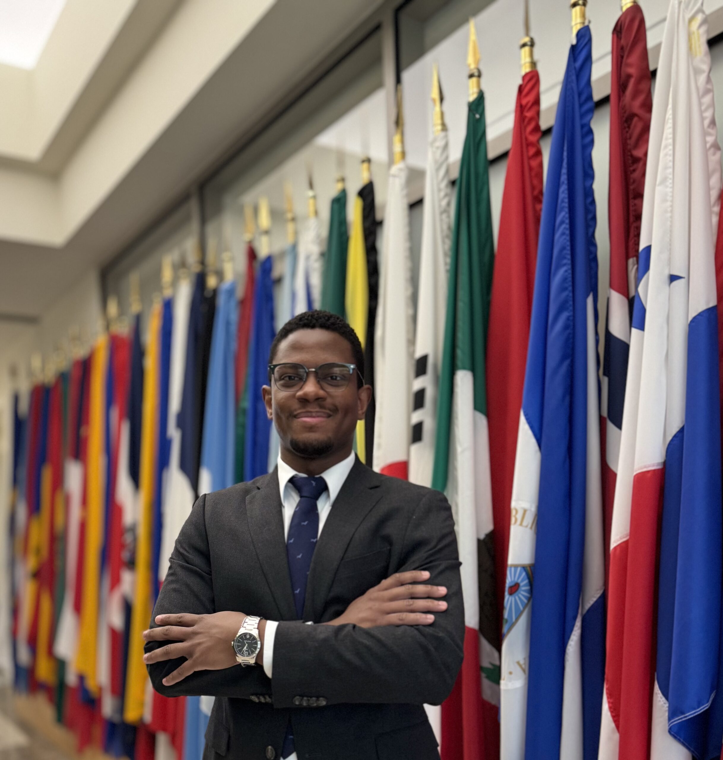 Marlon Brooks (MPP-EP’28) at the Inter-Development Bank office, Washington, DC.