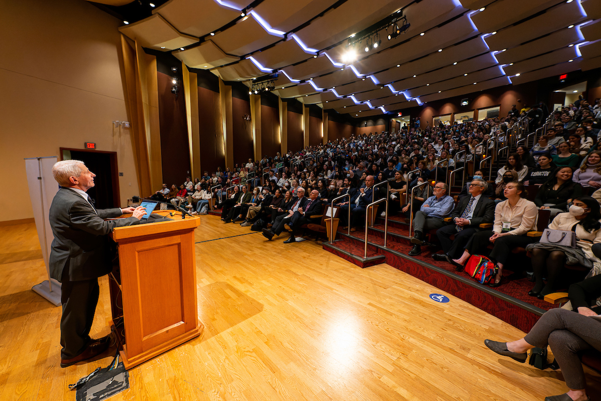 Anthony Fauci speaking at Georgetown University