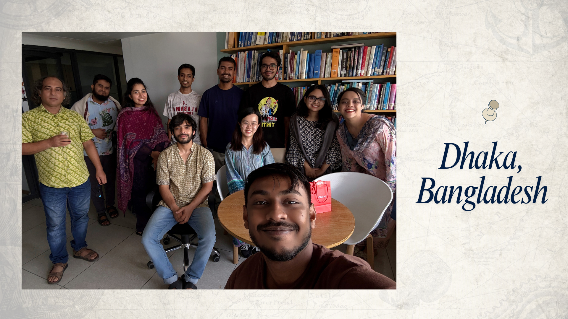 Doris Luo (MIDP’26) with her colleagues at BIGD in Dhaka, Bangladesh