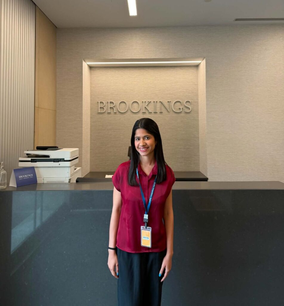 Priyasha at Brookings Institute