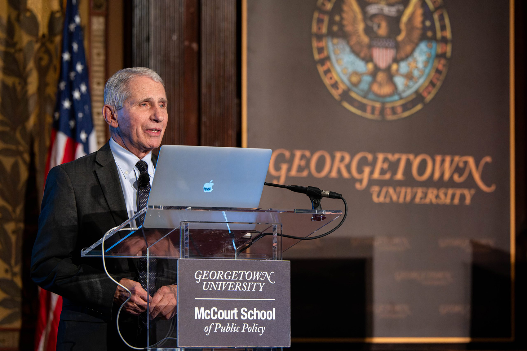Dr. Fauci delivers Whittington Lecture in historic Gaston Hall