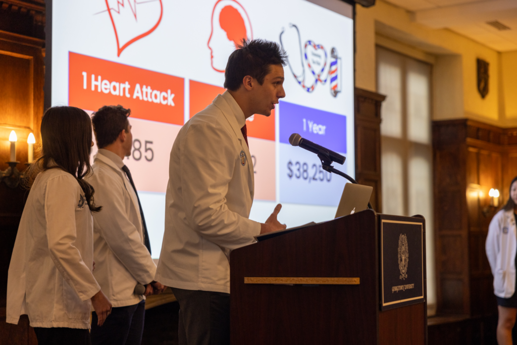 Team presents during 2024 Public Policy Challenge
