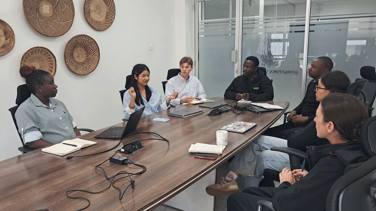 Sugden and colleagues in gui2de's East Africa office