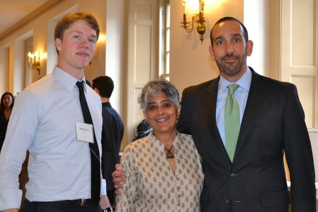 Richard Harris, Sivagami Subbaraman, Director of Georgetown's LGBTQ Resource Center, and Daniel Cardinali.